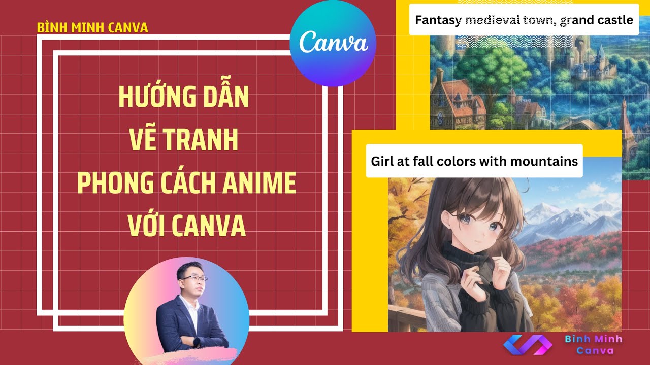 Hướng dẫn vẽ tranh Anime với Canva - B&igrave;nh Minh Canva