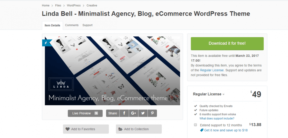 Linda Bell - Minimalist Agency, Blog, eCommerce WordPress Theme 3