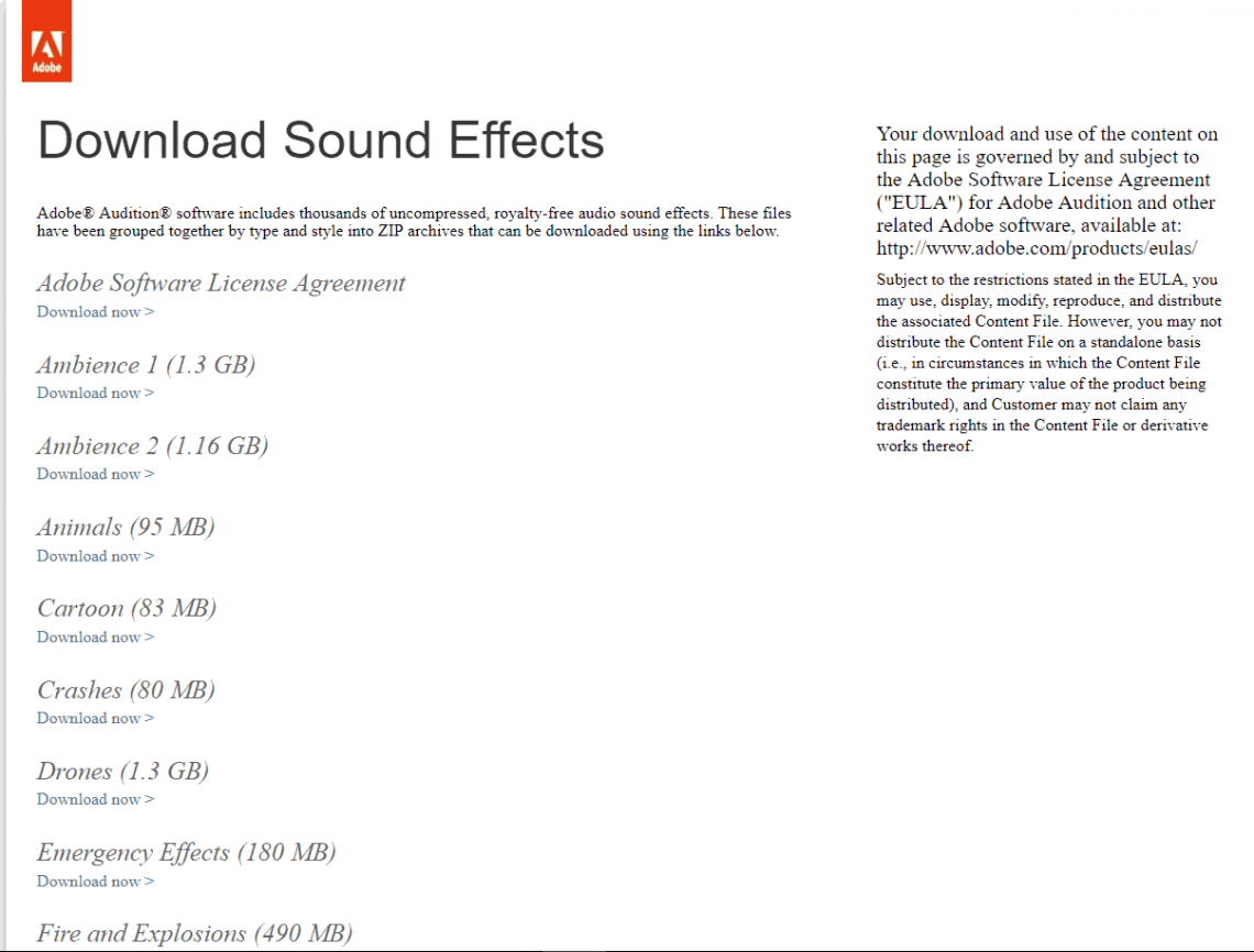 Download Sound Effects miễn phí từ Adobe 5