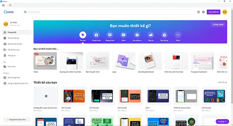 Bắt đầu trải nghiệm ứng dụng