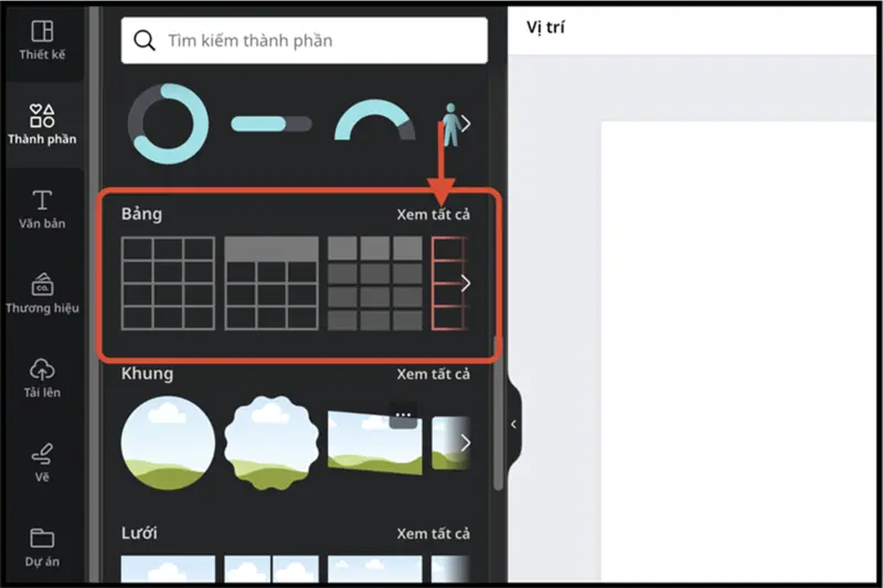 Xem tất cả mẫu bảng