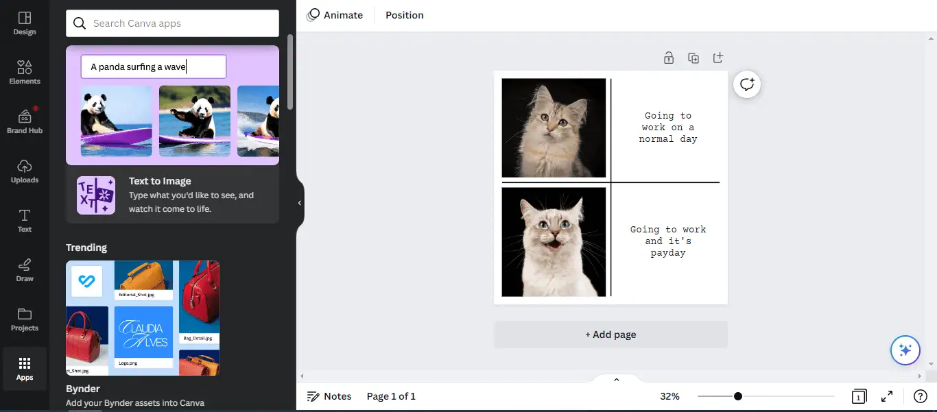 Text to img trong Canva được cải thiện