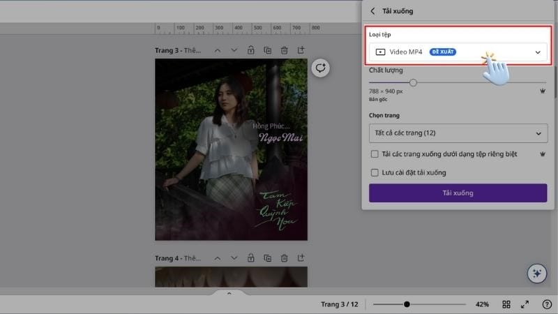 Chọn v&agrave;o mục&nbsp;Loại tệp