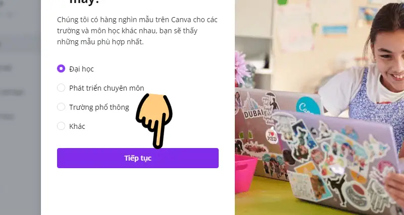 Tạo t&agrave;i khoản Canva Pro Education th&agrave;nh c&ocirc;n
