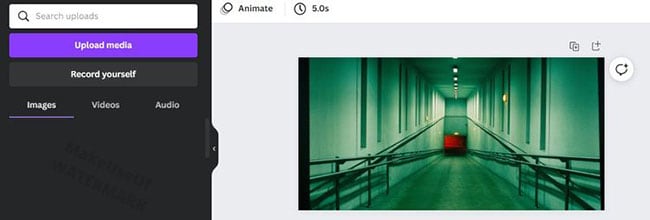 H&igrave;nh ảnh c&oacute; watermark được th&ecirc;m v&agrave;o file media ở ph&iacute;a b&ecirc;n tr&aacute;i