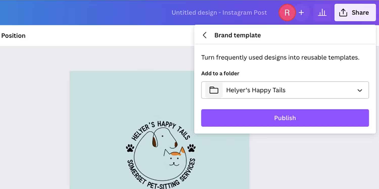 Cách tạo và xuất bản template của riêng bạn trên Canva 5 Các tùy chọn template xuất bản của Canva