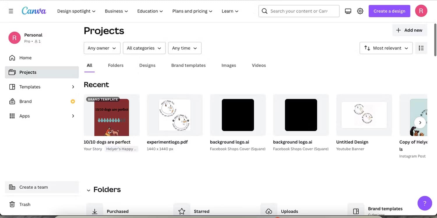 Cách tạo và xuất bản template của riêng bạn trên Canva 6 Trang dự án Canva