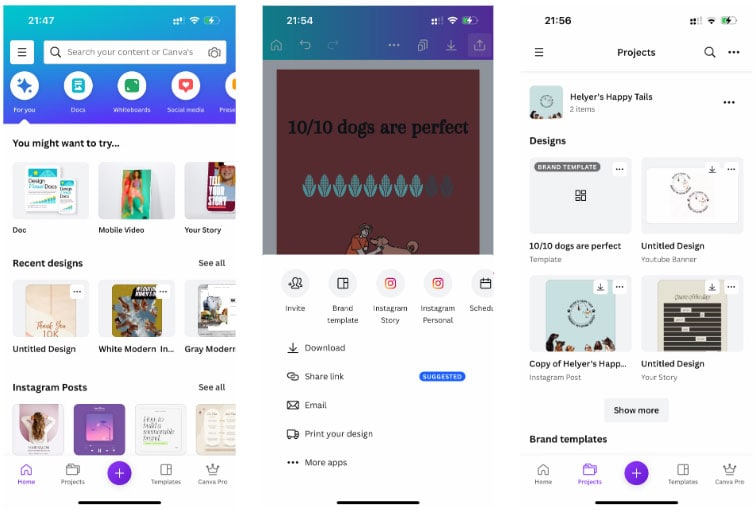 Cách tạo và xuất bản template của riêng bạn trên Canva 7 Tạo và xuất bản template Canva trên điện thoại hoặc máy tính bảng