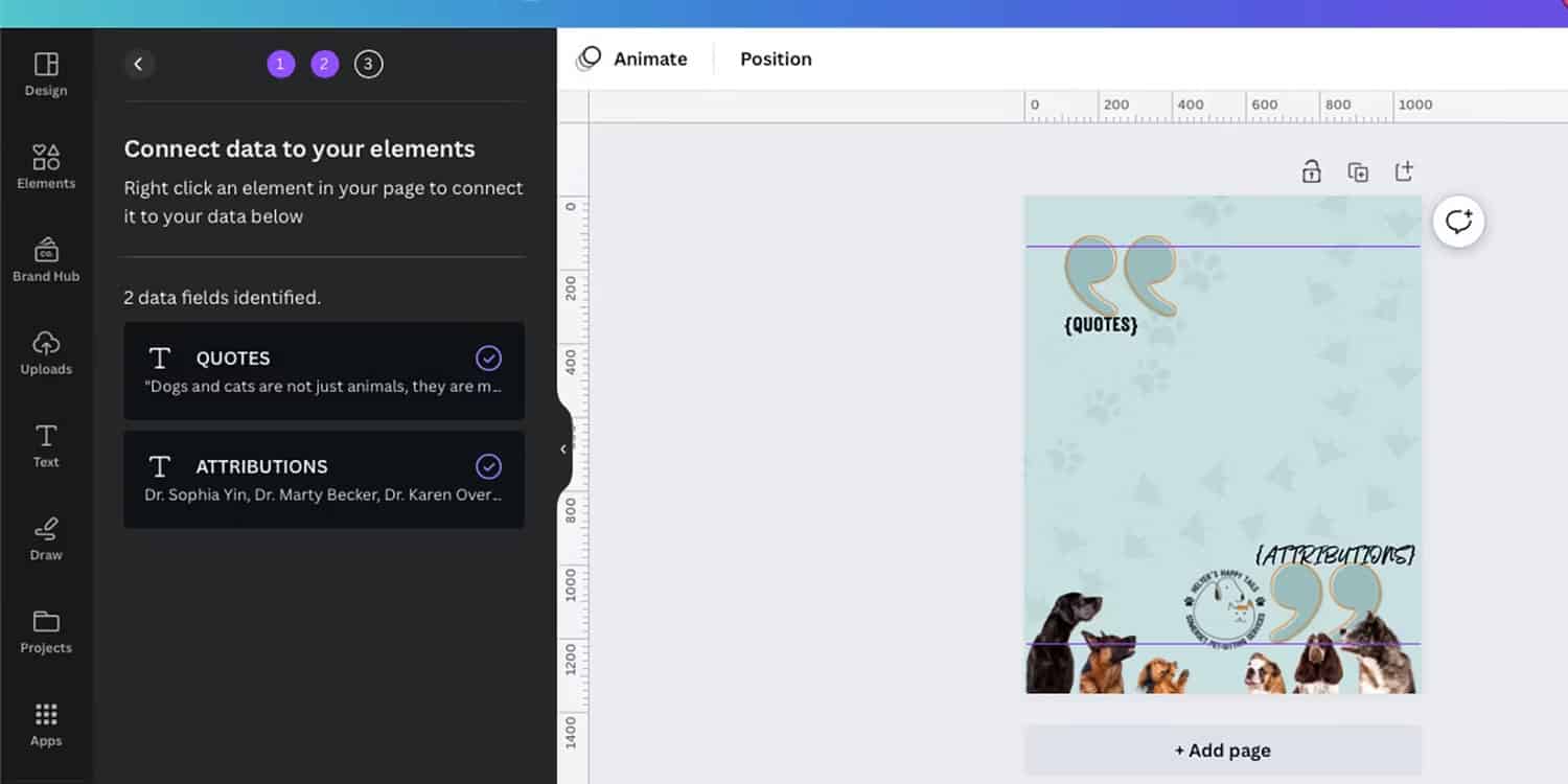 Đầu v&agrave;o Canva CSV