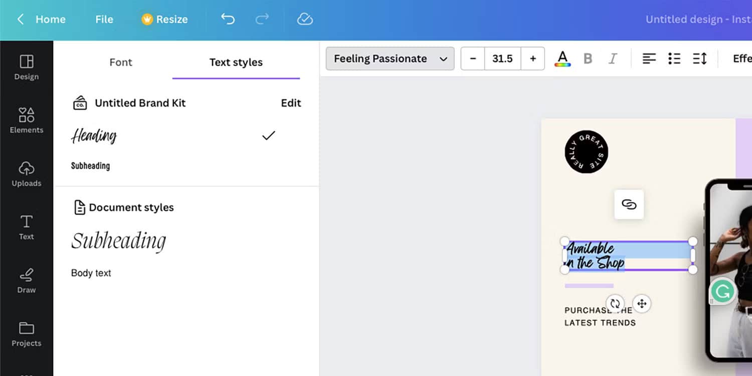 Chỉnh sửa ph&ocirc;ng chữ tr&ecirc;n template.