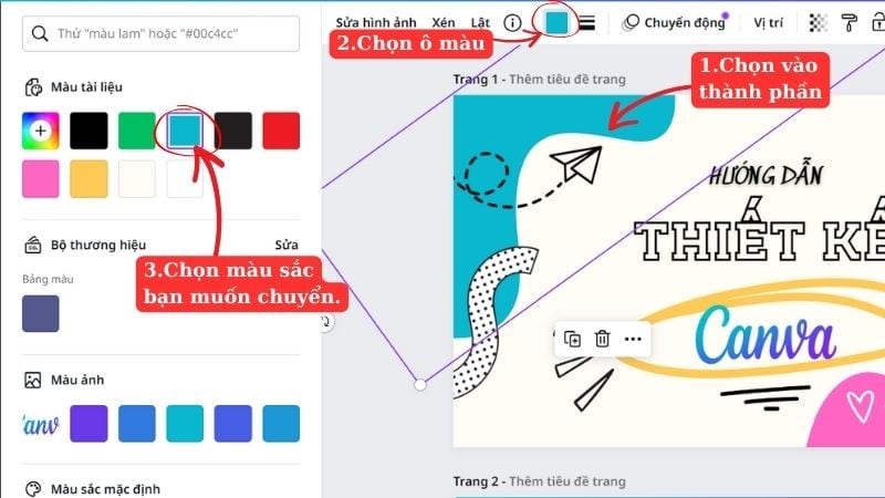 Chuyển màu sắc của thành phần Chuyển màu sắc của thành phần
