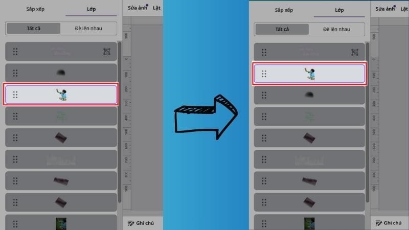 Hướng dẫn cách chỉnh thứ tự xuất hiện trong Canva siêu logic và cực kỳ đơn giản 5 Sau khi thực hiện di chuyển thứ tự như ở Bước 2, thì thứ tự các chi tiết của bạn được sắp xếp lại như hình bên dưới.