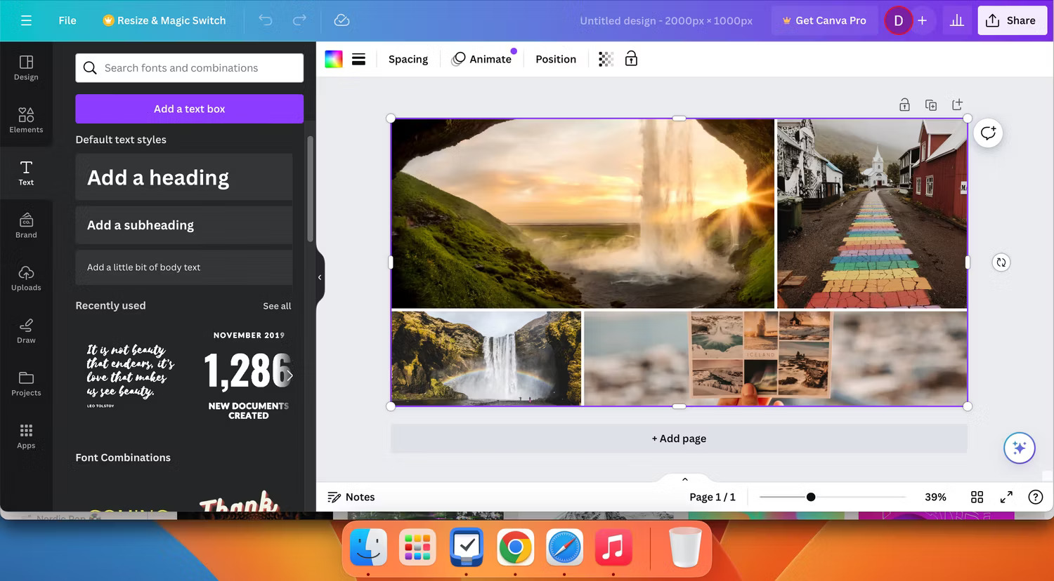 C&aacute;c t&ugrave;y chọn hộp văn bản kh&aacute;c nhau trong ứng dụng Canva