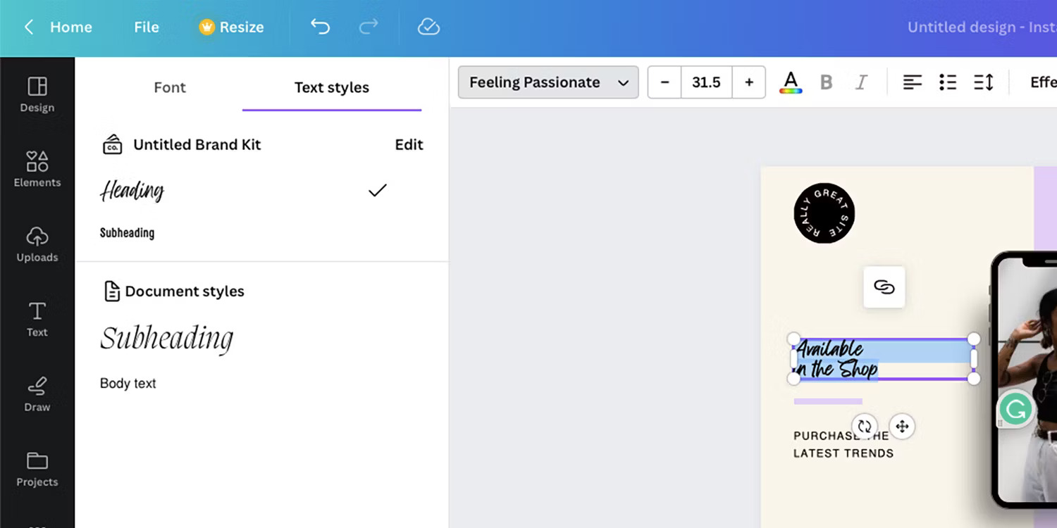 Chỉnh sửa ph&ocirc;ng chữ tr&ecirc;n template.