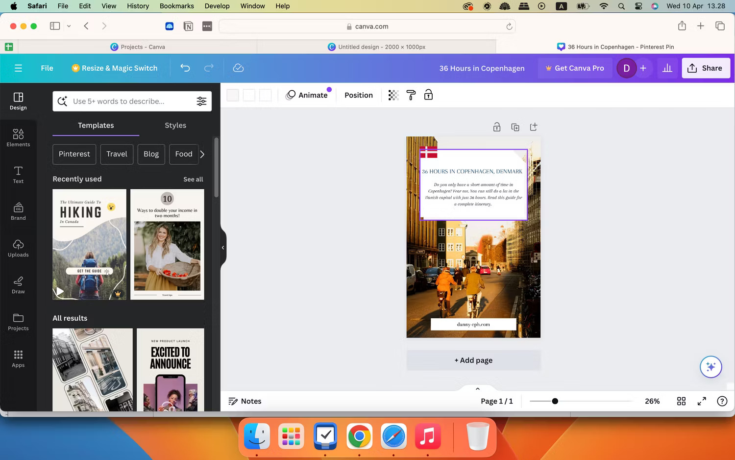 C&aacute;c đường căn chỉnh m&agrave;u hồng khi di chuyển đối tượng trong Canva